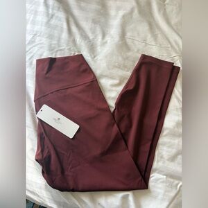 CRZ YOGA Burgundy High-Waist Leggings